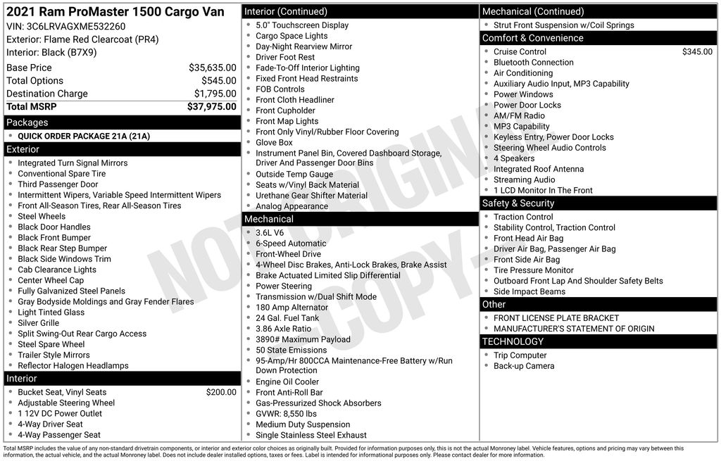 ram promaster cargo van 2021 3C6LRVAGXME532260 image ram promaster cargo van 2021 3C6LRVAGXME532260 image
